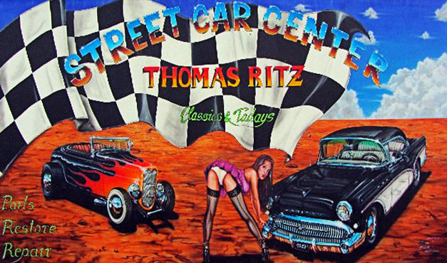 Werkstatt von American Classic - Street-Car-Center Thomas Ritz in Naulitz bei Gera